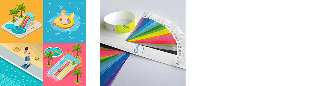 bracelets tyvek pour identification parc aquatique