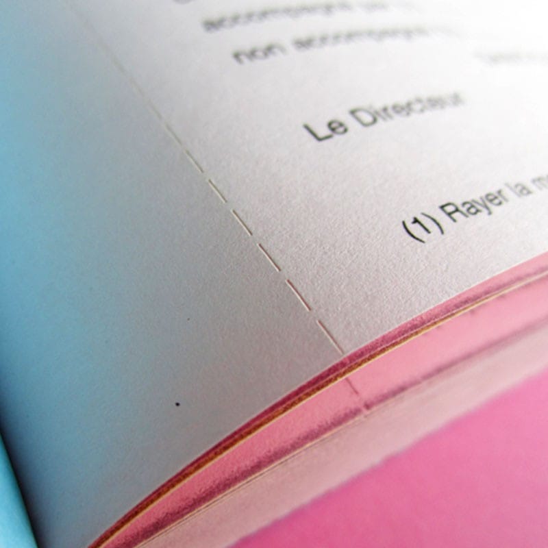 Carnets avec feuilles détachables