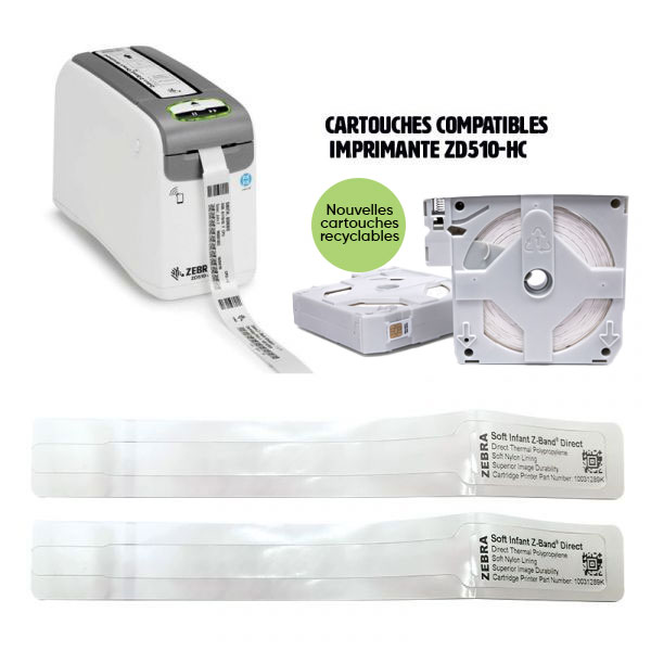 Bracelets patient thermiques Zebra ZBAND DIRECT