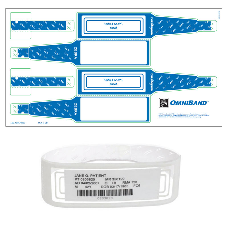 Bracelet hôpital Zebra Omniband
