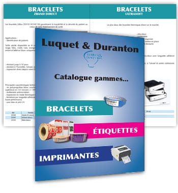 Catalogue bracelet hopital et imprimantes Zebra