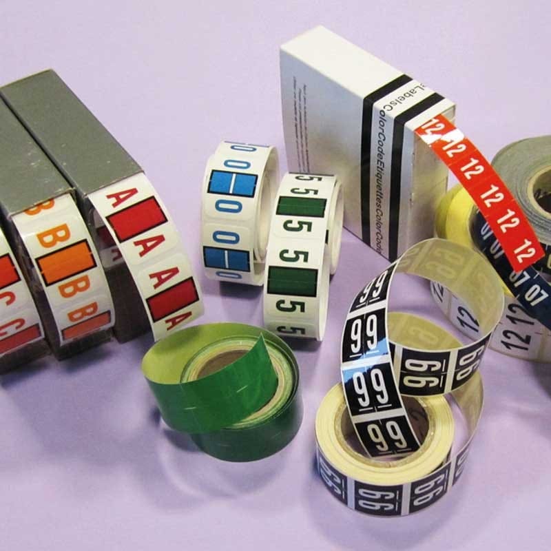 Étiquettes adhésives couleurs