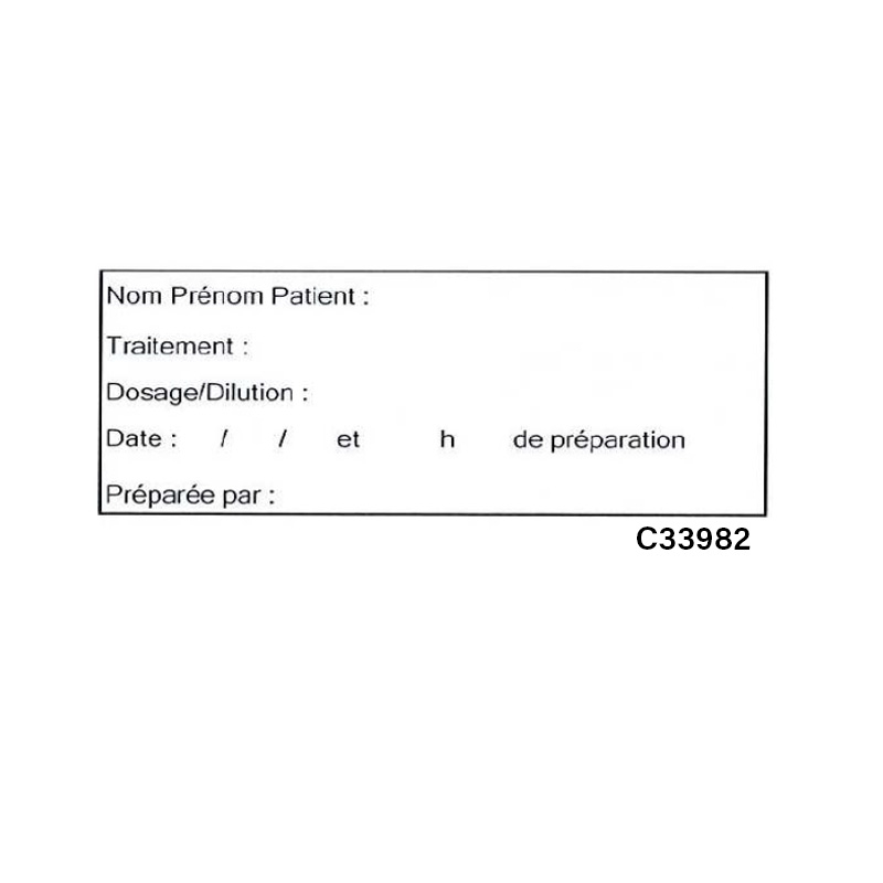 Étiquettes pousse seringues Solugraph