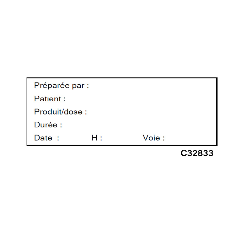 Étiquettes pousse seringues Solugraph