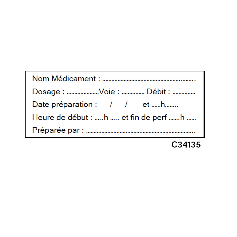 Étiquettes pousse seringues Solugraph