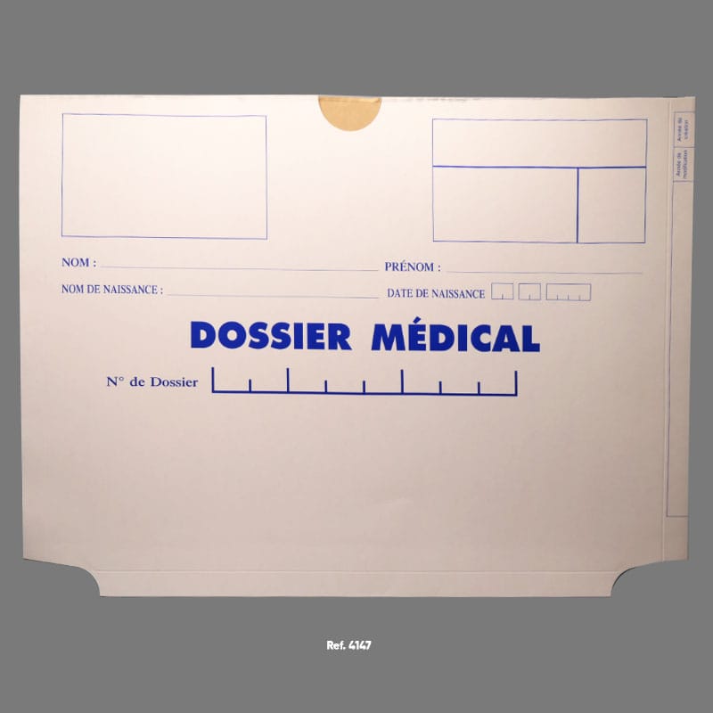 Pochettes archives pour dossier médical formats standards