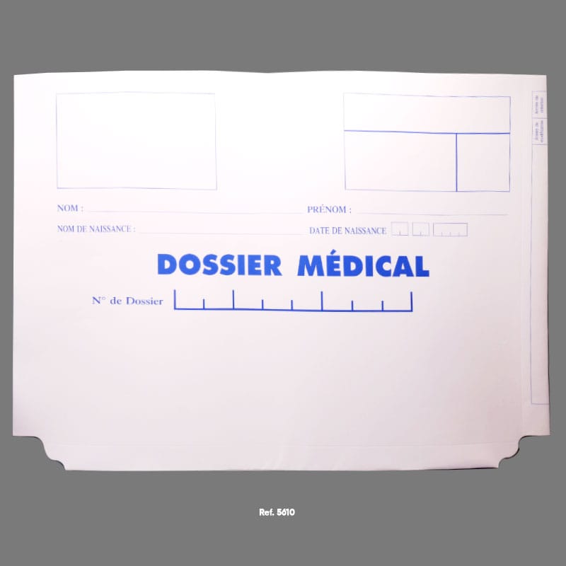 Pochettes archives pour dossier médical formats standards