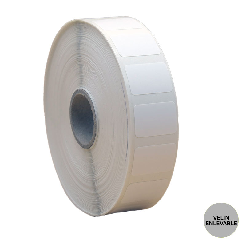 Bobine 1000 étiquettes vélin enlevable 40x33 mm