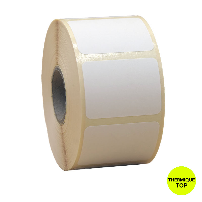 Bobine 1000 étiquettes Thermique TOP 37,5x28 mm