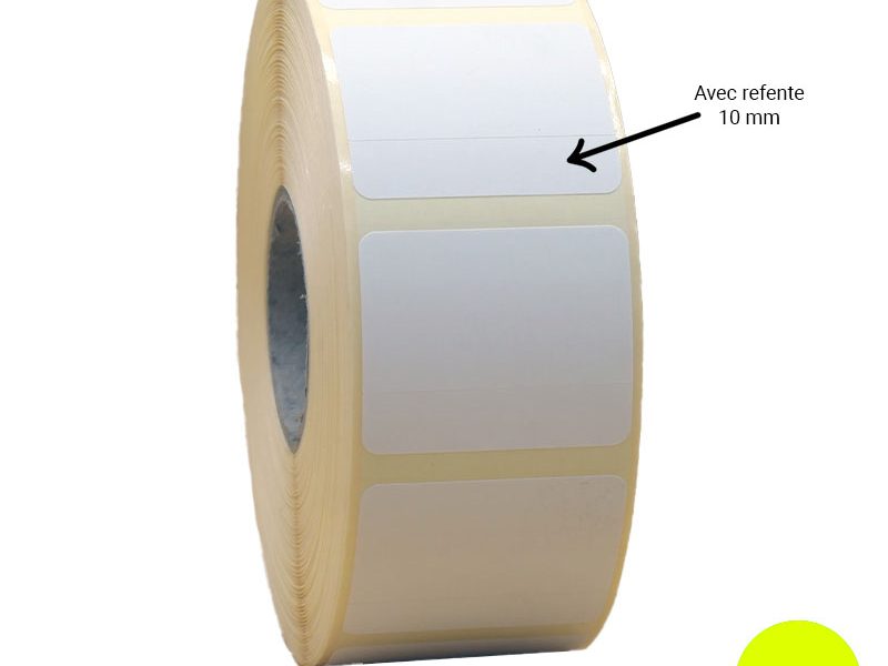 Bobine 2000 étiquettes Thermique TOP 43x35 mm avec refente