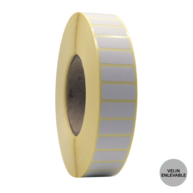 Bobine 10000 étiquettes 32x13 mm vélin enlevable