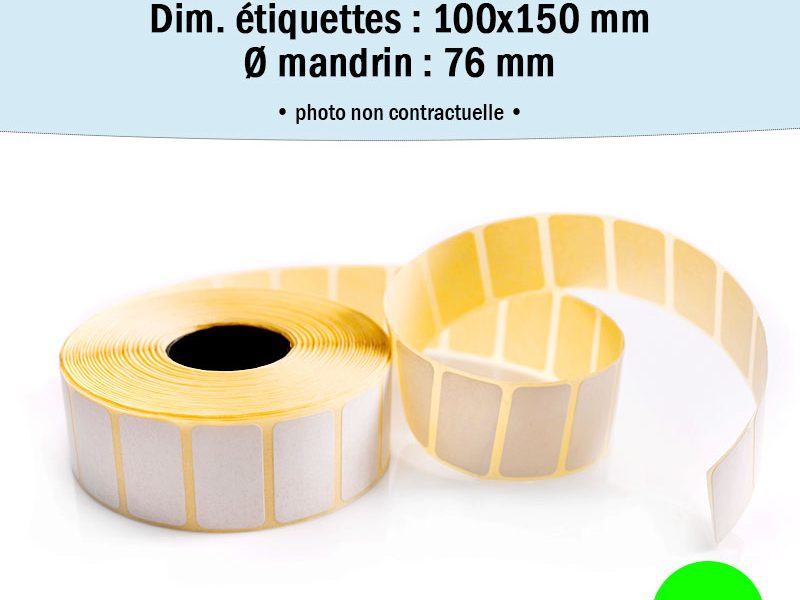 Bobine 1000 étiquettes 100x150 mm thermique ECO
