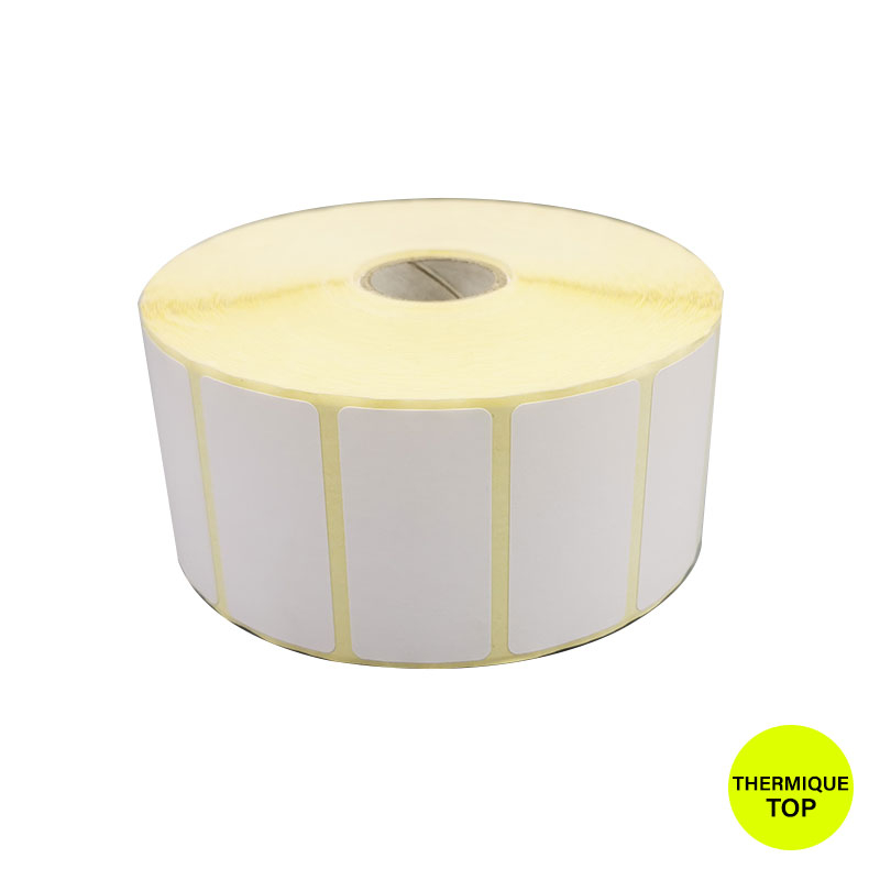 Bobine 2580 étiquettes 51x25 mm thermique TOP