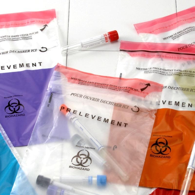 Sachets de prélèvements standards et personnalisables