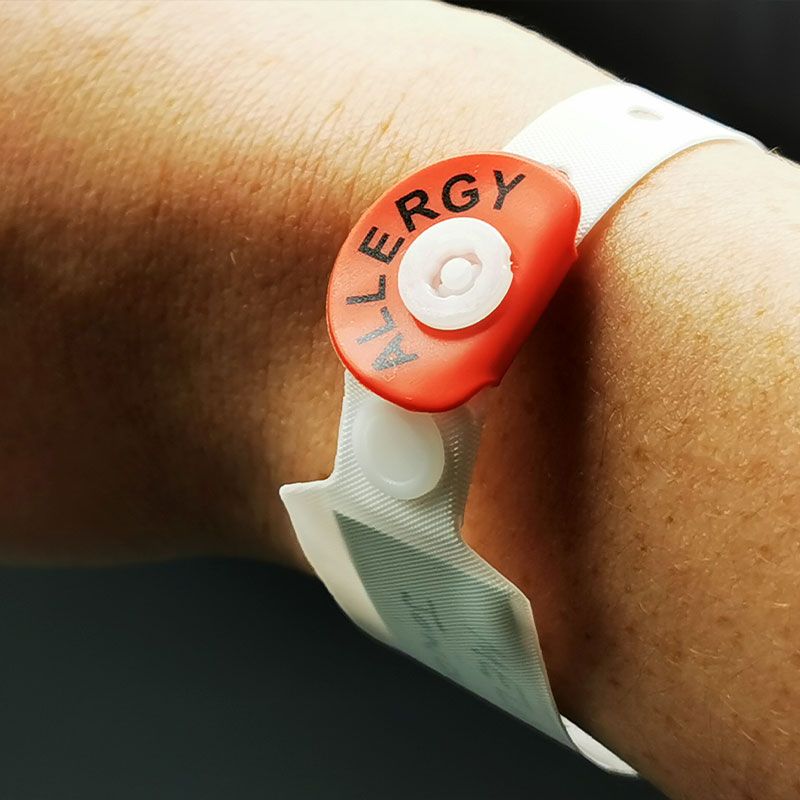 Clip pour bracelet patient alerte allergie