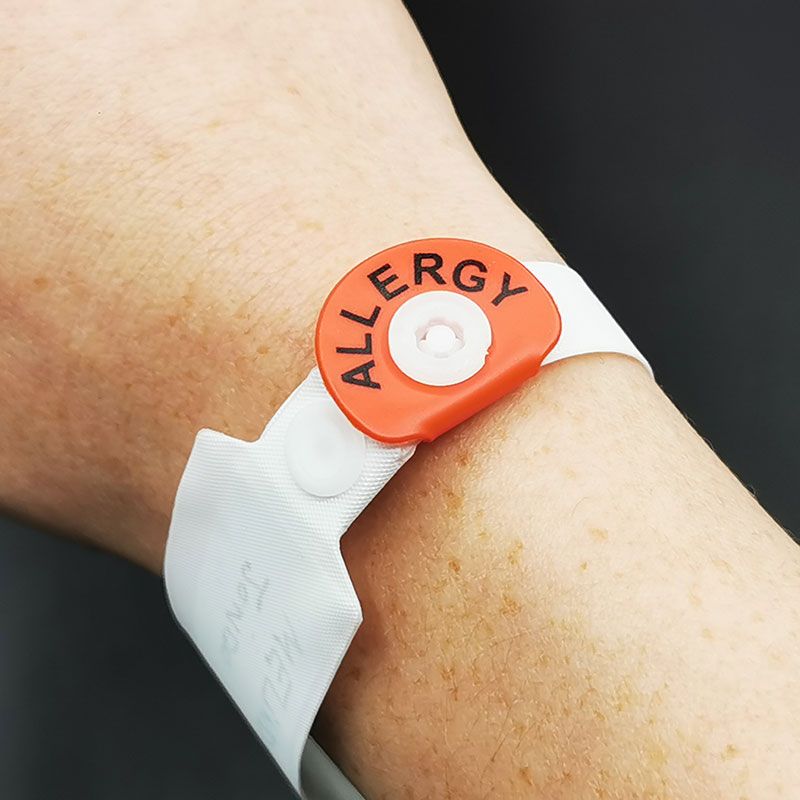 Clip pour bracelet patient alerte allergie