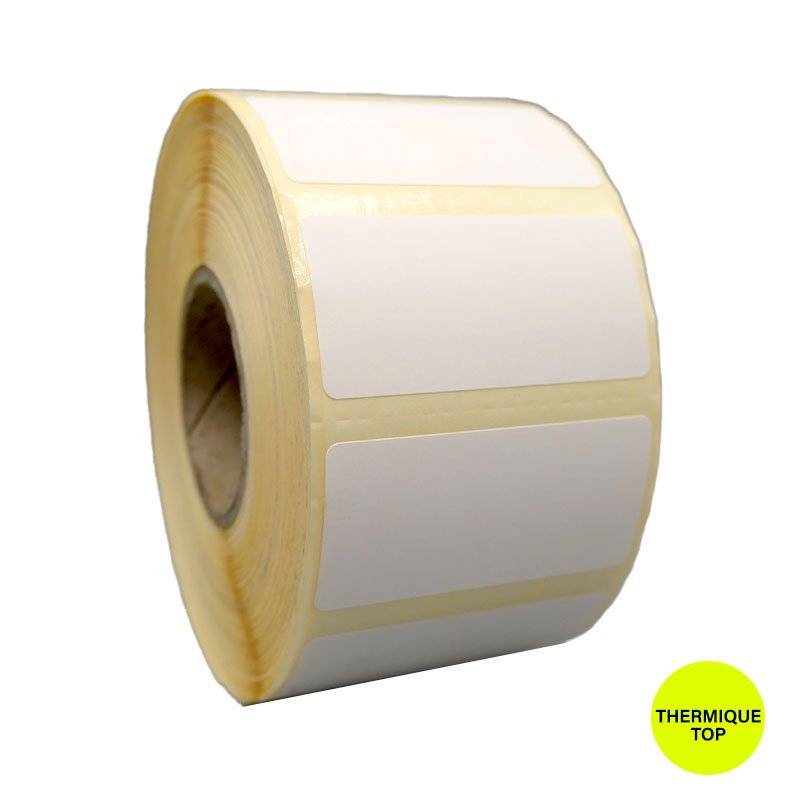 Bobine 1760 étiquettes 50.8x25.4 mm thermique TOP