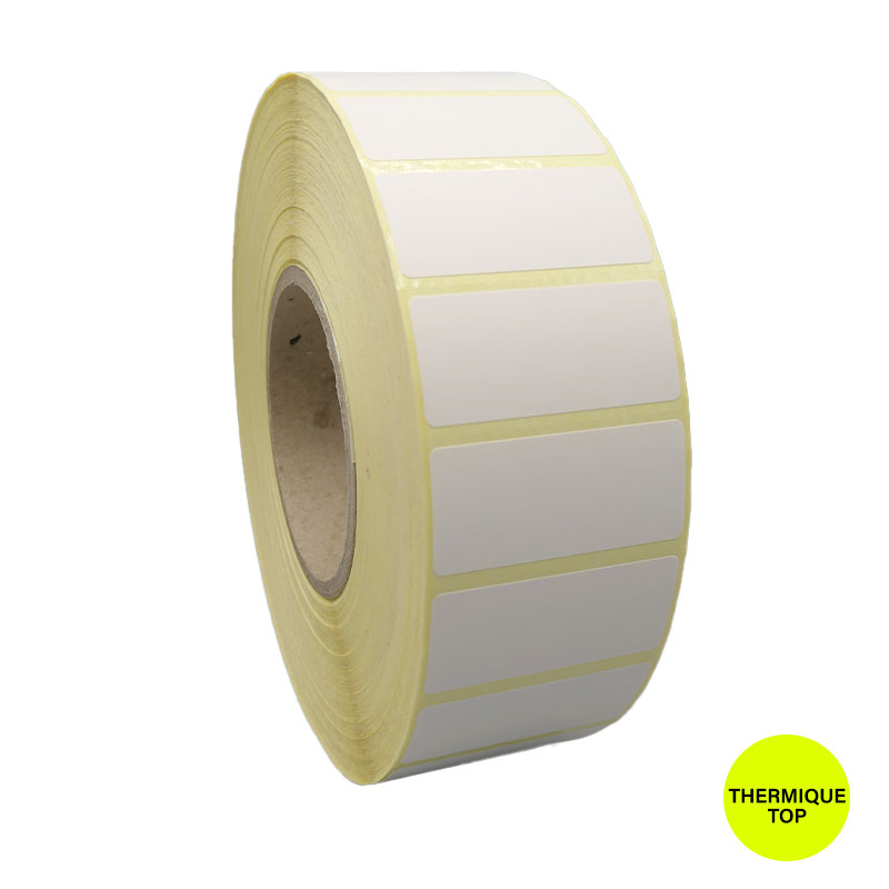 Bobine 5000 étiquettes 53x24 mm thermique TOP