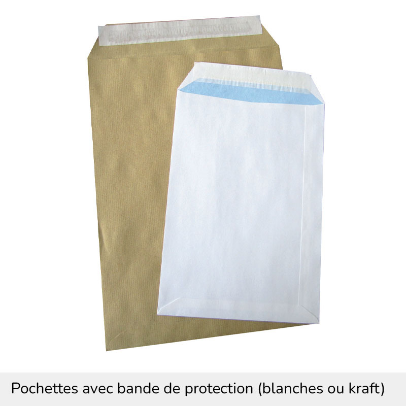 Pochettes avec bandes de protection