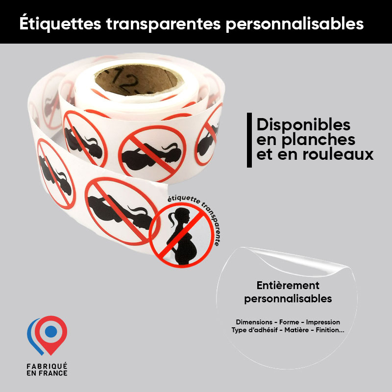 Stickers transparents personnalisables