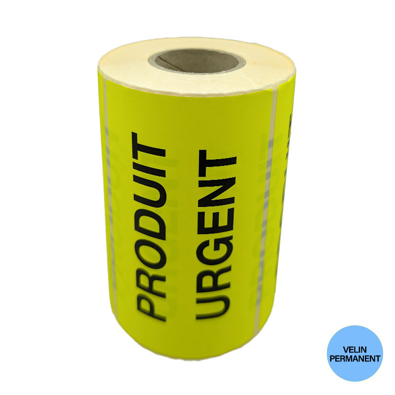Bobine de 500 étiquettes 135x75 mm PRODUIT URGENT