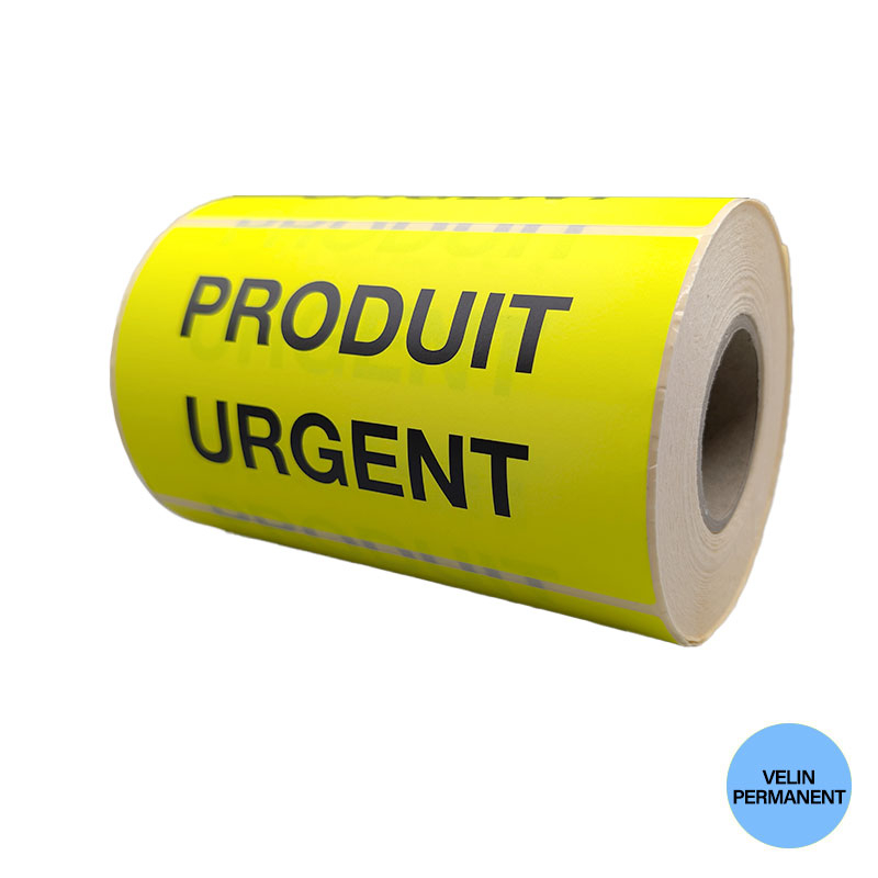 Bobine de 500 étiquettes 135x75 mm PRODUIT URGENT