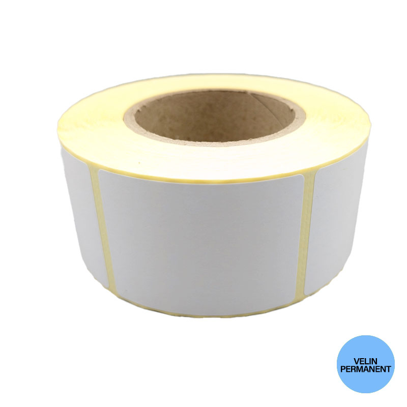 Bobine 1000 étiquettes vélin 60x80 mm