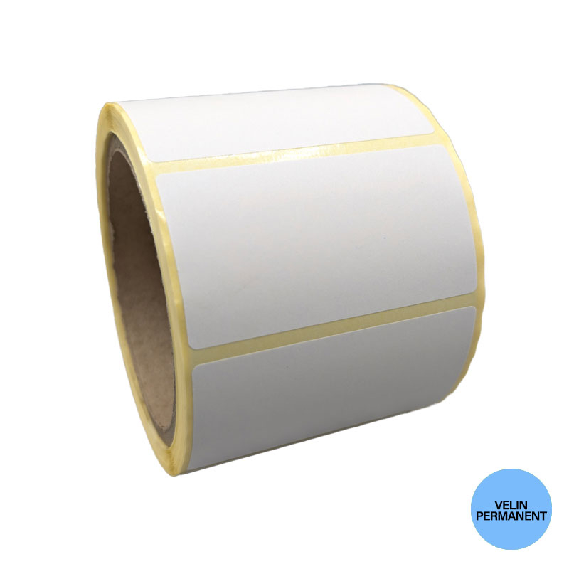 Bobine 400 étiquettes vélin 75x40 mm