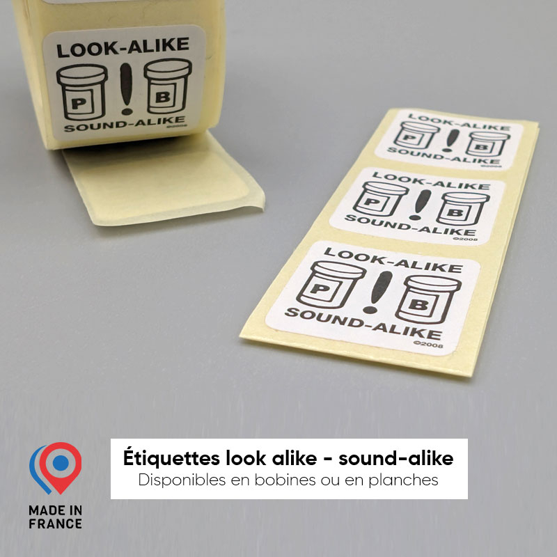 Étiquettes look-a-like / sound-a-like