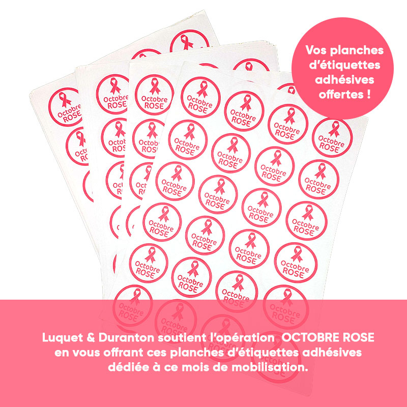 Stickers / Étiquettes octobre rose gratuites
