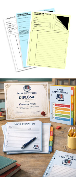 articles de papeterie pour l'éducation