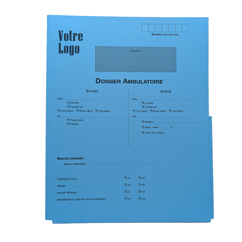 chemises papier personnalisables