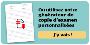 générateur de copie d'examen personnalisées