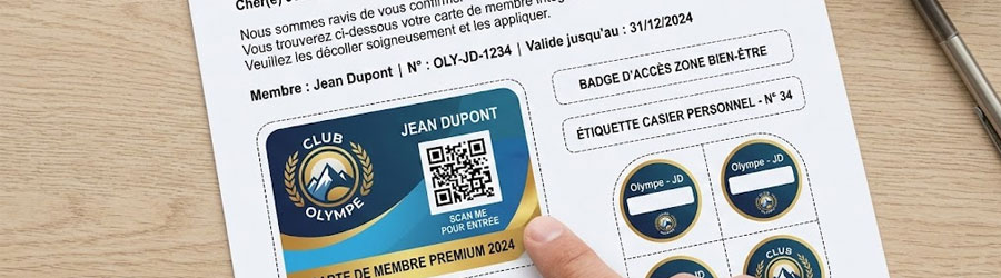 étiquettes intégrées document A4