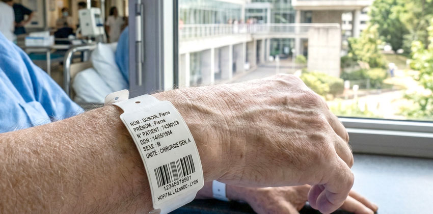 bracelet hôpital pour l'identitovigilance