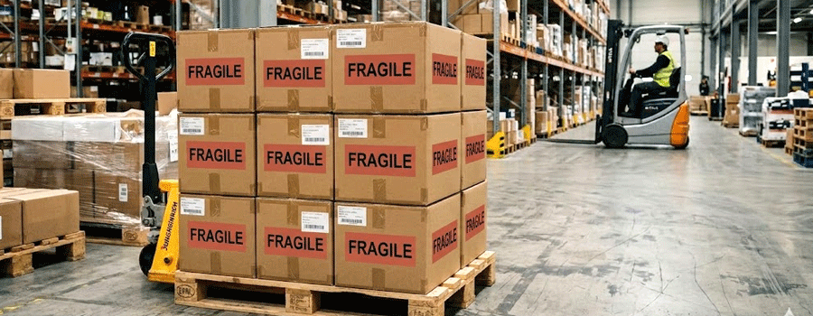 étiquettes fragiles