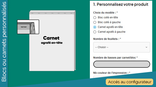 fabrication blocs et carnets sur-mesure